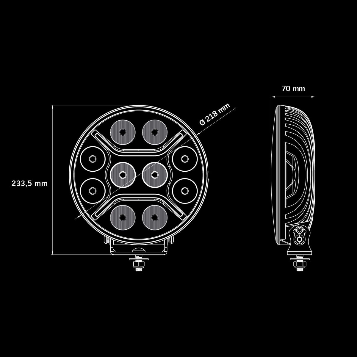 Strands DARK KNIGHT INTENSE DRIVING LIGHT 9″