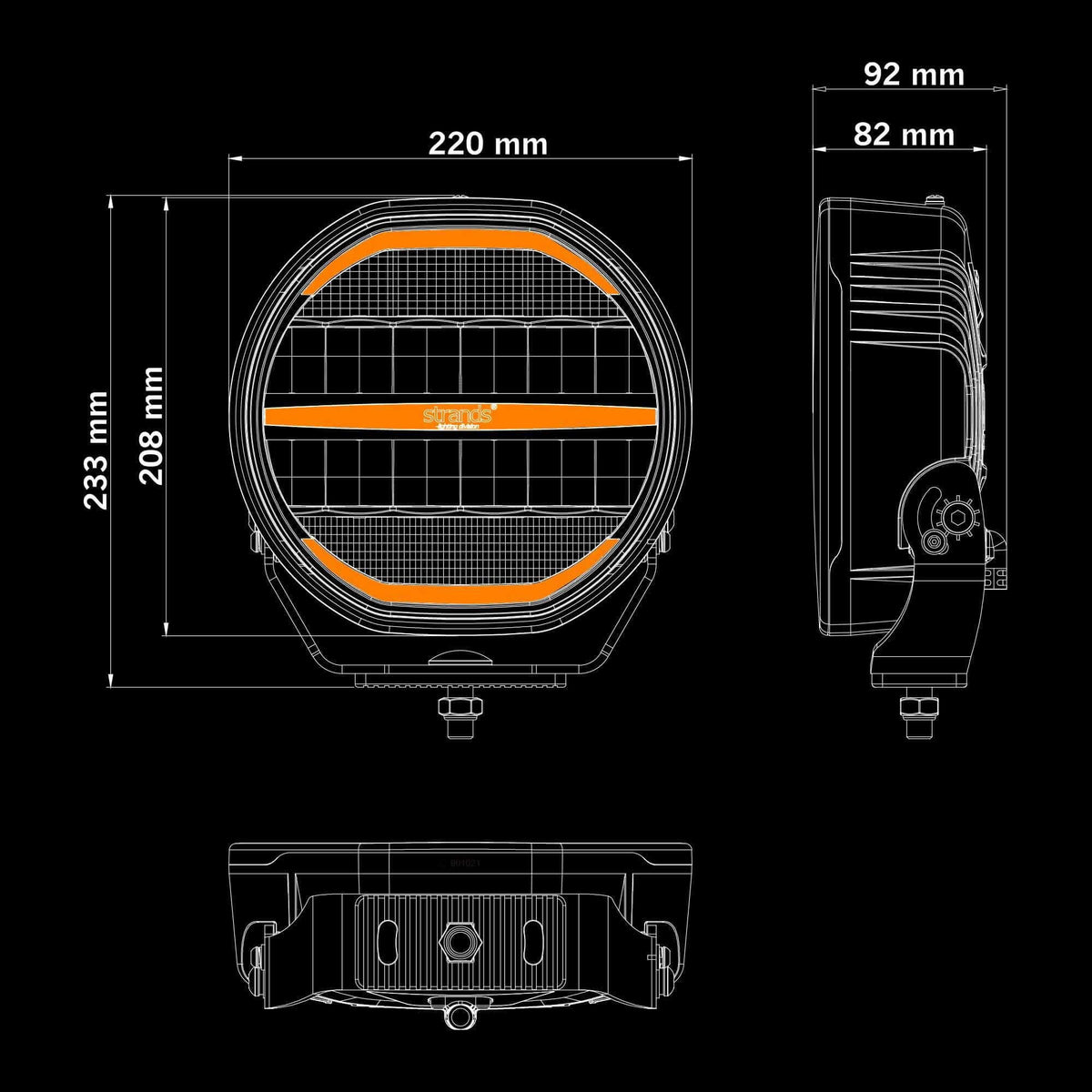 Strands NUUK D-LINE DRIVING LIGHT 9″