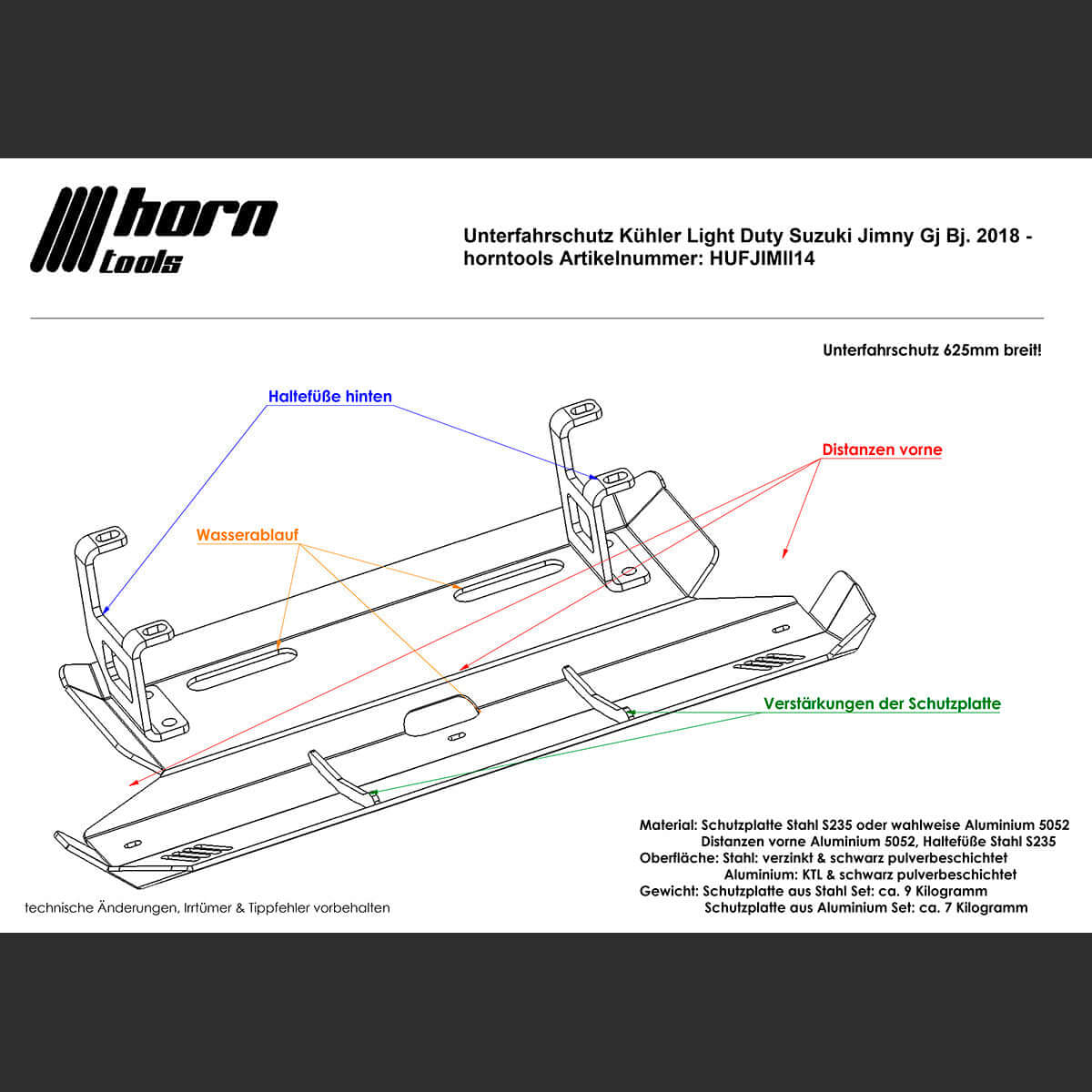 Underrun protection radiator for Suzuki Jimny GJ